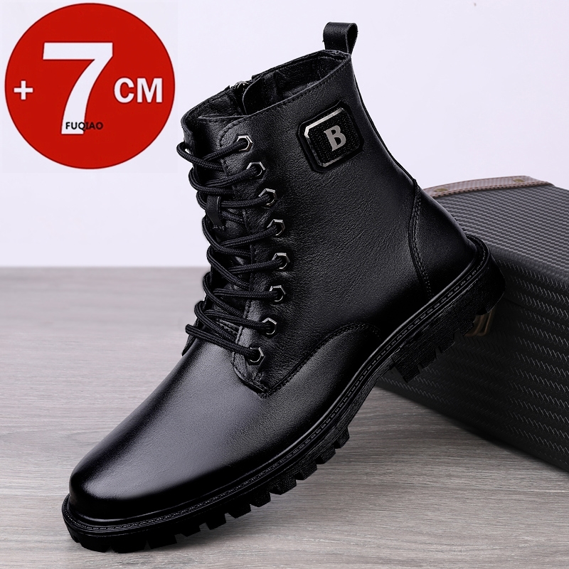 Men Shoes Ecco - Herren-Elevator-Stiefel aus echtem Leder, Winter, warm