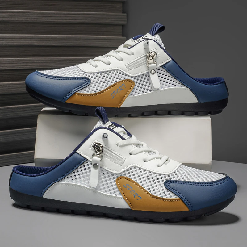 Men'S Shoes Casual Sneakers - Sommer-Slipper für Herren, trendige, flache, atmungsaktive,