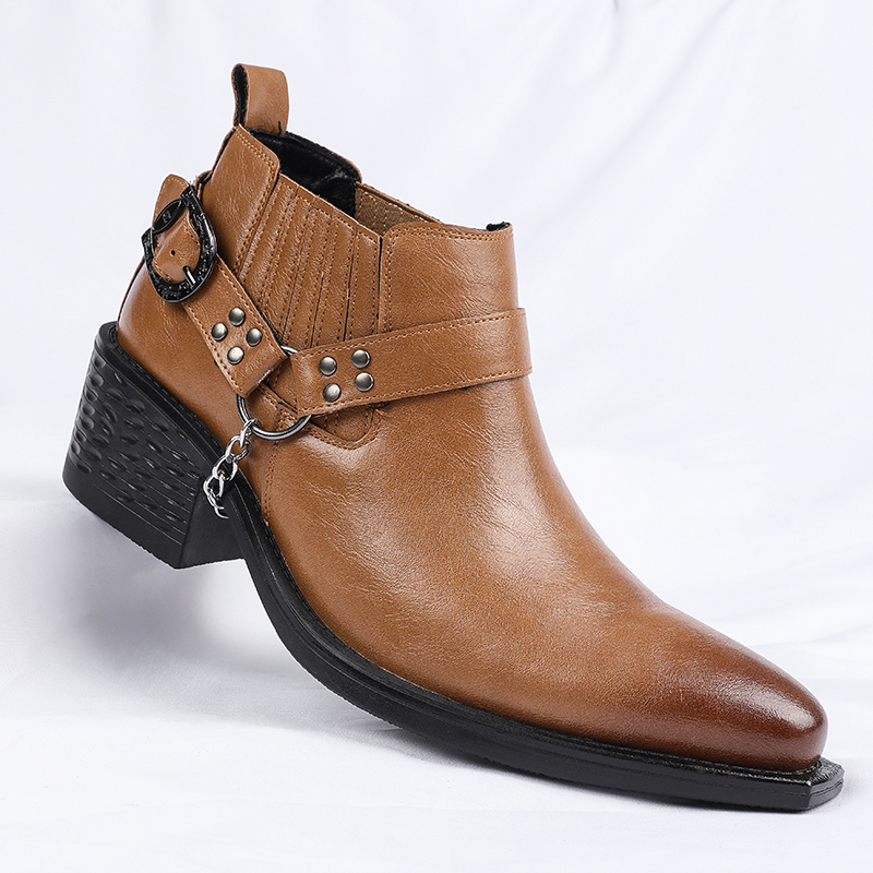 Men Shoes For Wedding - Neue braune/schwarze Stiefel aus Rindsleder mit