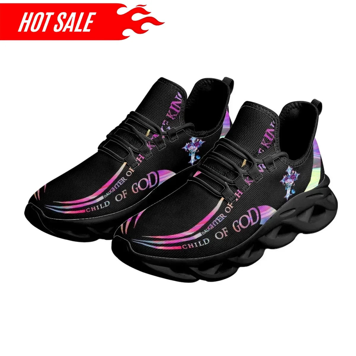 Men'S Training Shoes - Hot Cross Christian God Print Leichte,