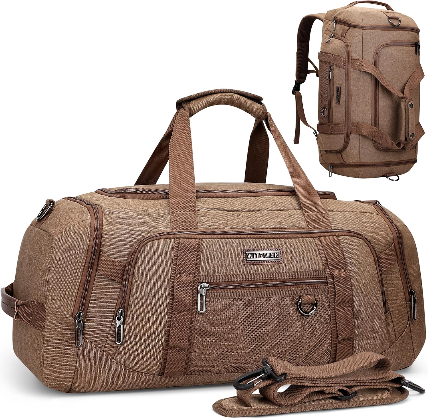Men Shoes Men - Canvas-Reisetasche für Männer 3-in-1 Konvertierbarer Rucksack