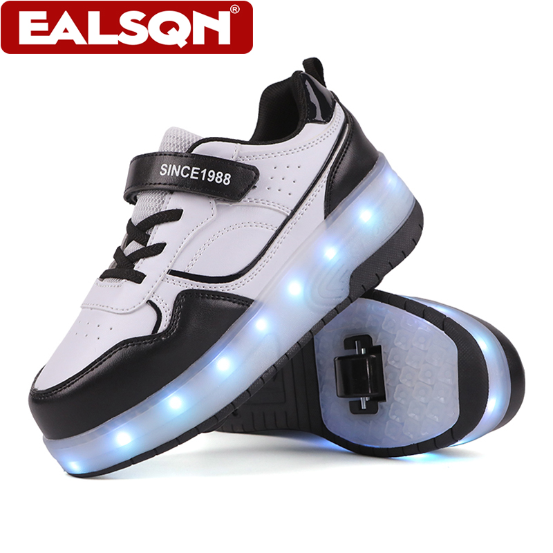 Men Shoes Men - Neue LED-Leucht-Rollschuhe für Kinder mit Doppelrad-Design