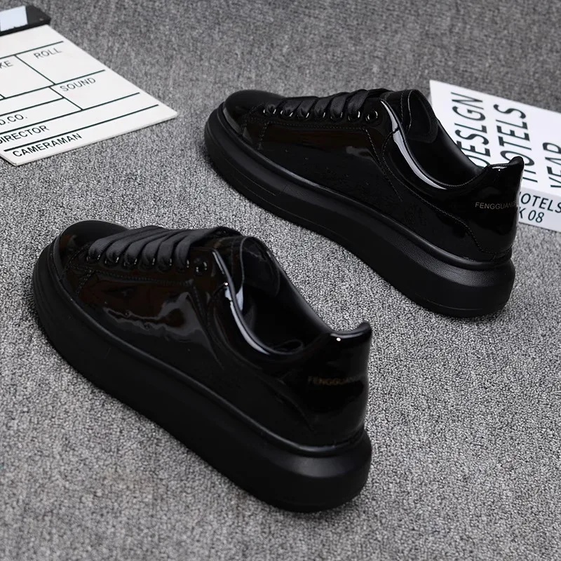 2025 Lackierte Weiße Freizeits – Men'S Shoes Casual Sneakers Bewertung und Preis