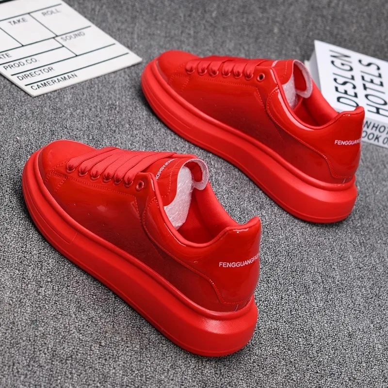 2025 Lackierte Weiße Freizeits – Men'S Shoes Casual Sneakers Bewertung und Preis