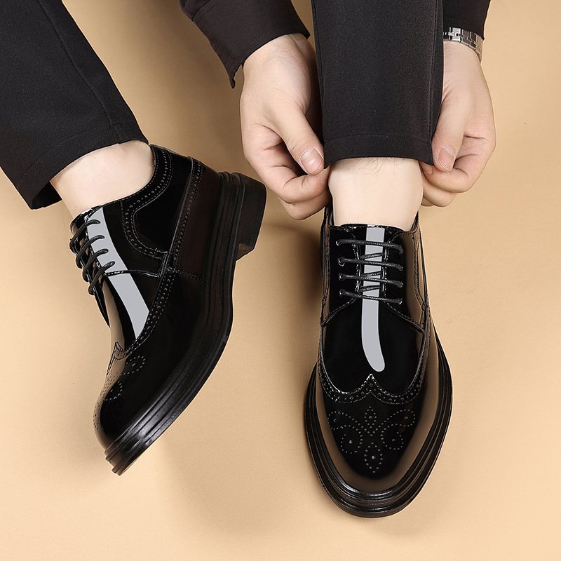 Herren-Lackleder-Brogue-Schuhe – Men Shoes For Wedding Bewertung und Preis