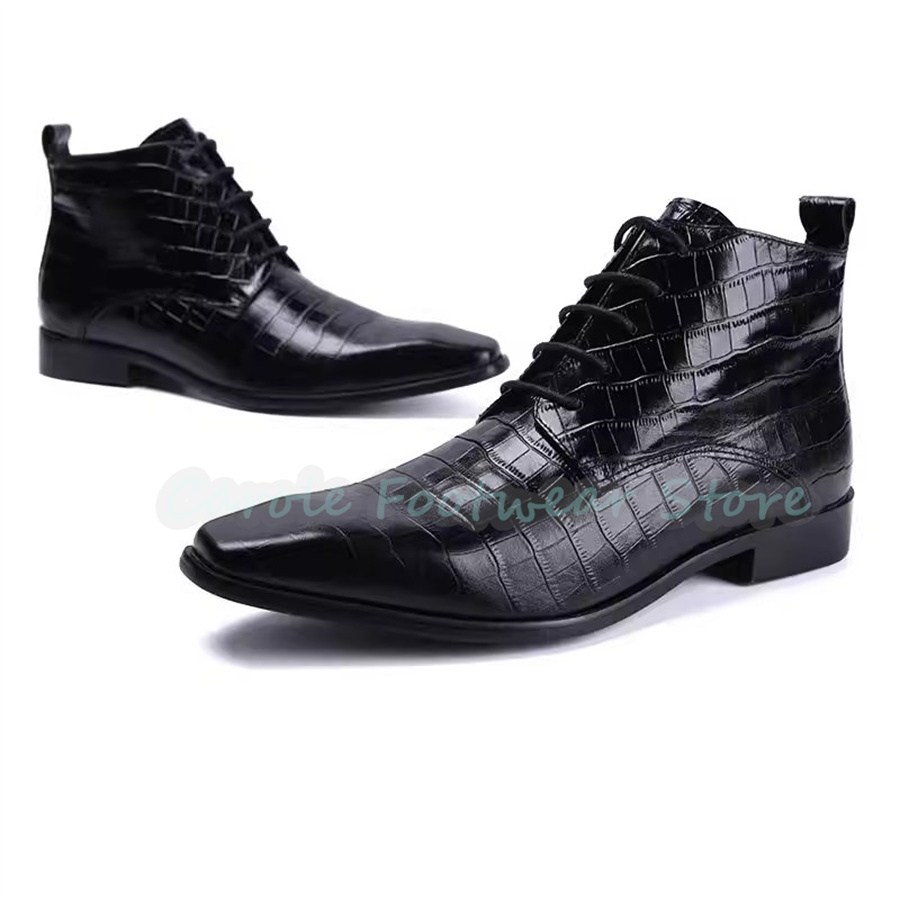 Modische Echtleder-Stiefelette – Men Shoes For Wedding Bewertung und Preis
