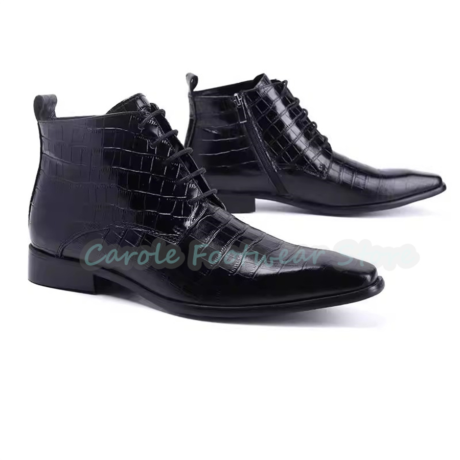 Modische Echtleder-Stiefelette – Men Shoes For Wedding Bewertung und Preis