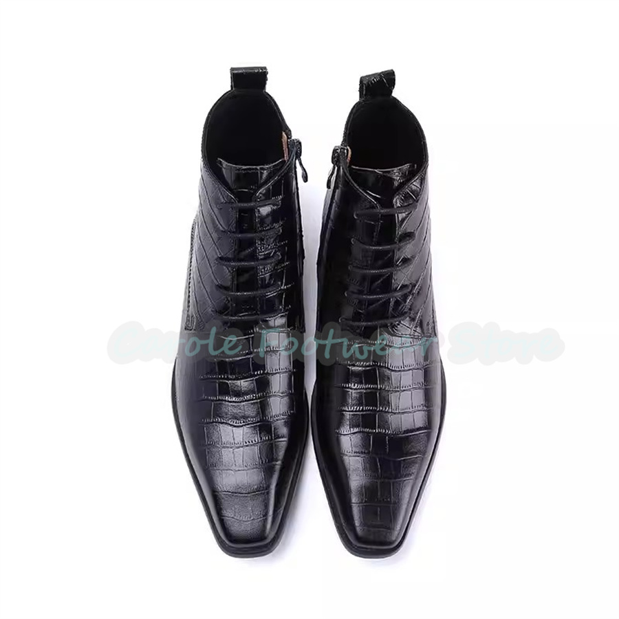 Modische Echtleder-Stiefelette – Men Shoes For Wedding Bewertung und Preis