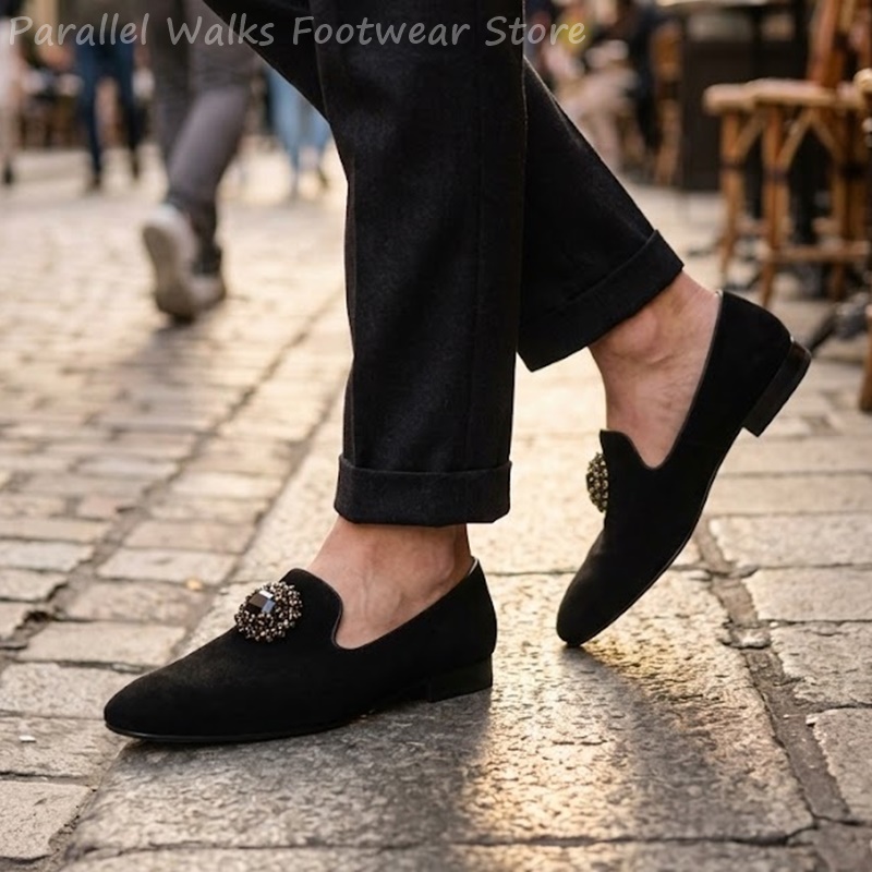 Herren Wildleder-Loafer mit St – Men Shoes For Wedding Bewertung und Preis