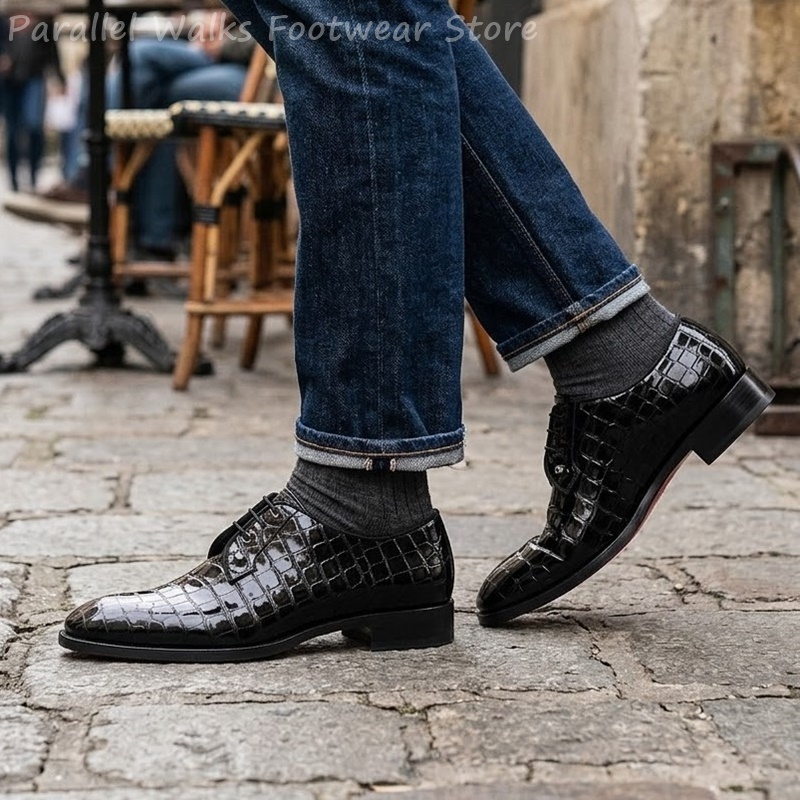 Herren Lackleder Oxford-Schuhe – Men Shoes For Wedding Bewertung und Preis
