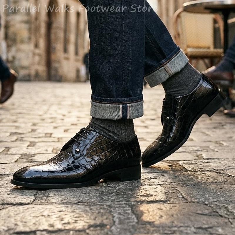 Herren Lackleder Oxford-Schuhe – Men Shoes For Wedding Bewertung und Preis