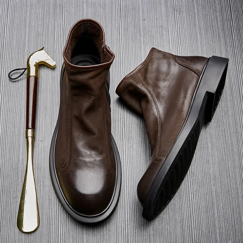 Warme Herren-Stiefel aus echte – Men Shoes For Wedding Bewertung und Preis
