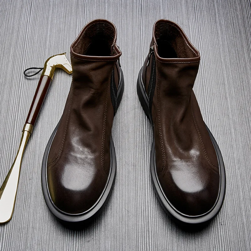 Warme Herren-Stiefel aus echte – Men Shoes For Wedding Bewertung und Preis