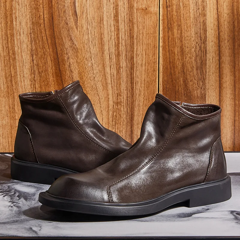 Warme Herren-Stiefel aus echte – Men Shoes For Wedding Bewertung und Preis