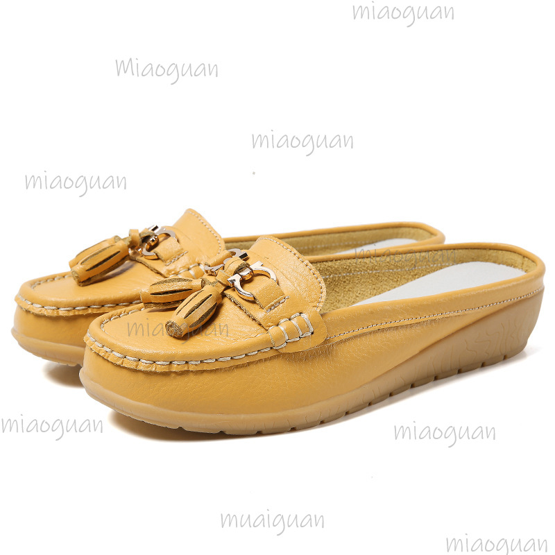 Leder-Quasten-Mule-Loafer für  – Boat Shoe Leather Bewertung und Preis